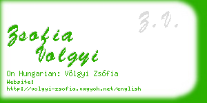 zsofia volgyi business card